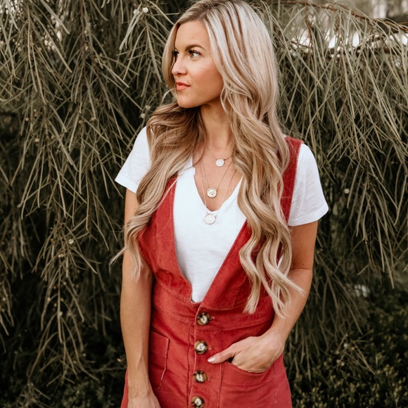 Corduroy Button Front Jumper, Vintage Rose - Picture 8 of 12